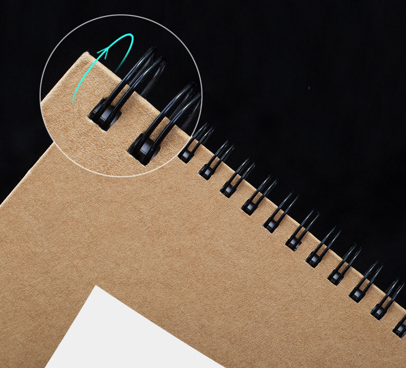 160 GSM Thick Unlined Paper B5 Spiral Drawing Sketchbook 7.3x10 Inch ---- 35 Sheets 1