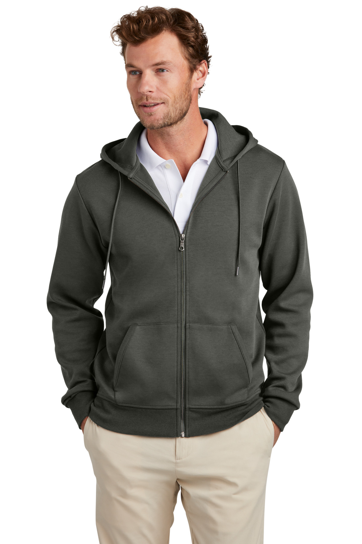 Brooks Brothers Double-Knit Full-Zip Hoodie BB18208 2