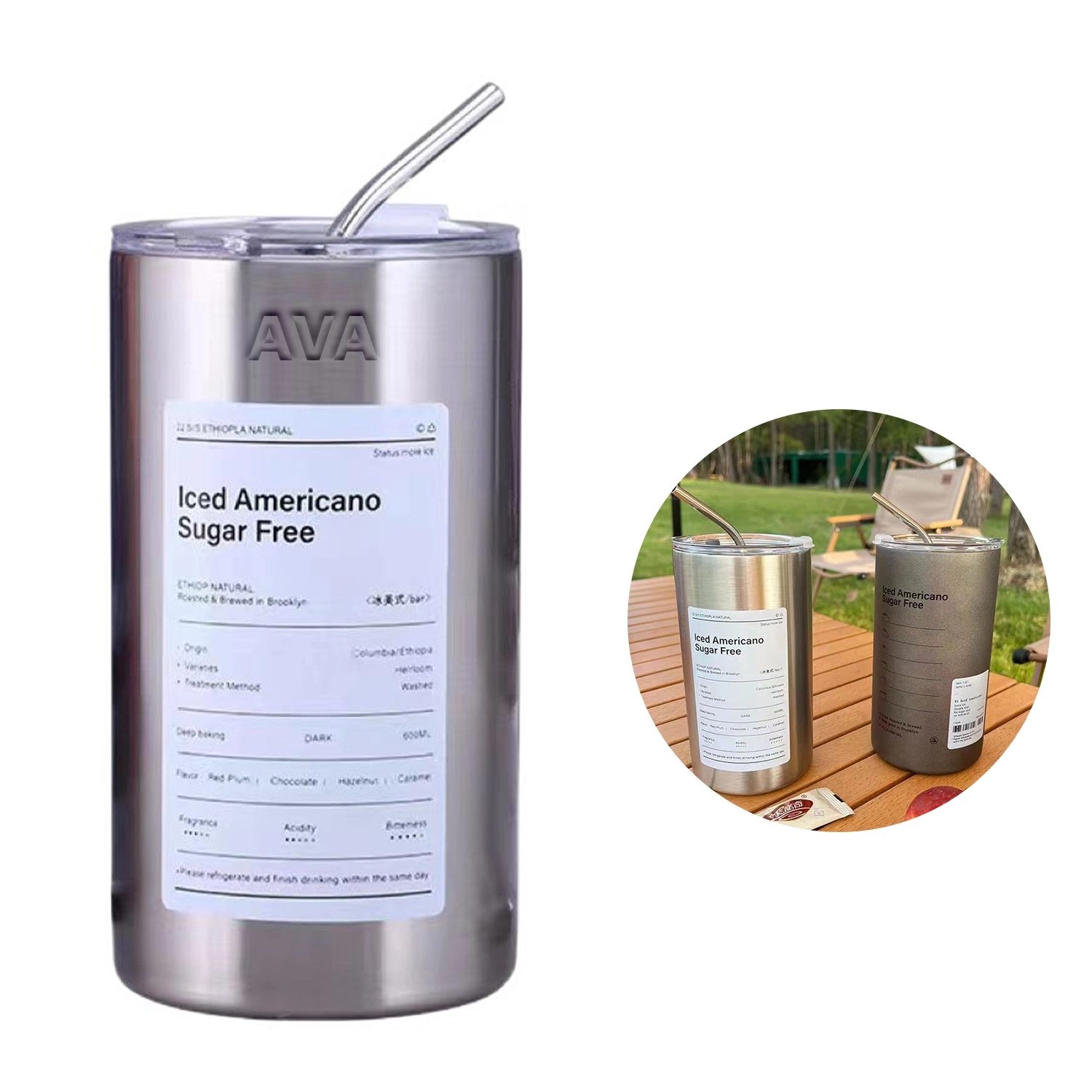 Stainless Steel Double Layer Keeps Cold Insulation Cup 2