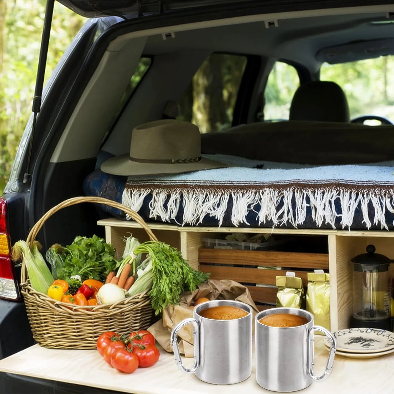 Stainless Steel Camping Carabiner Mugs 4