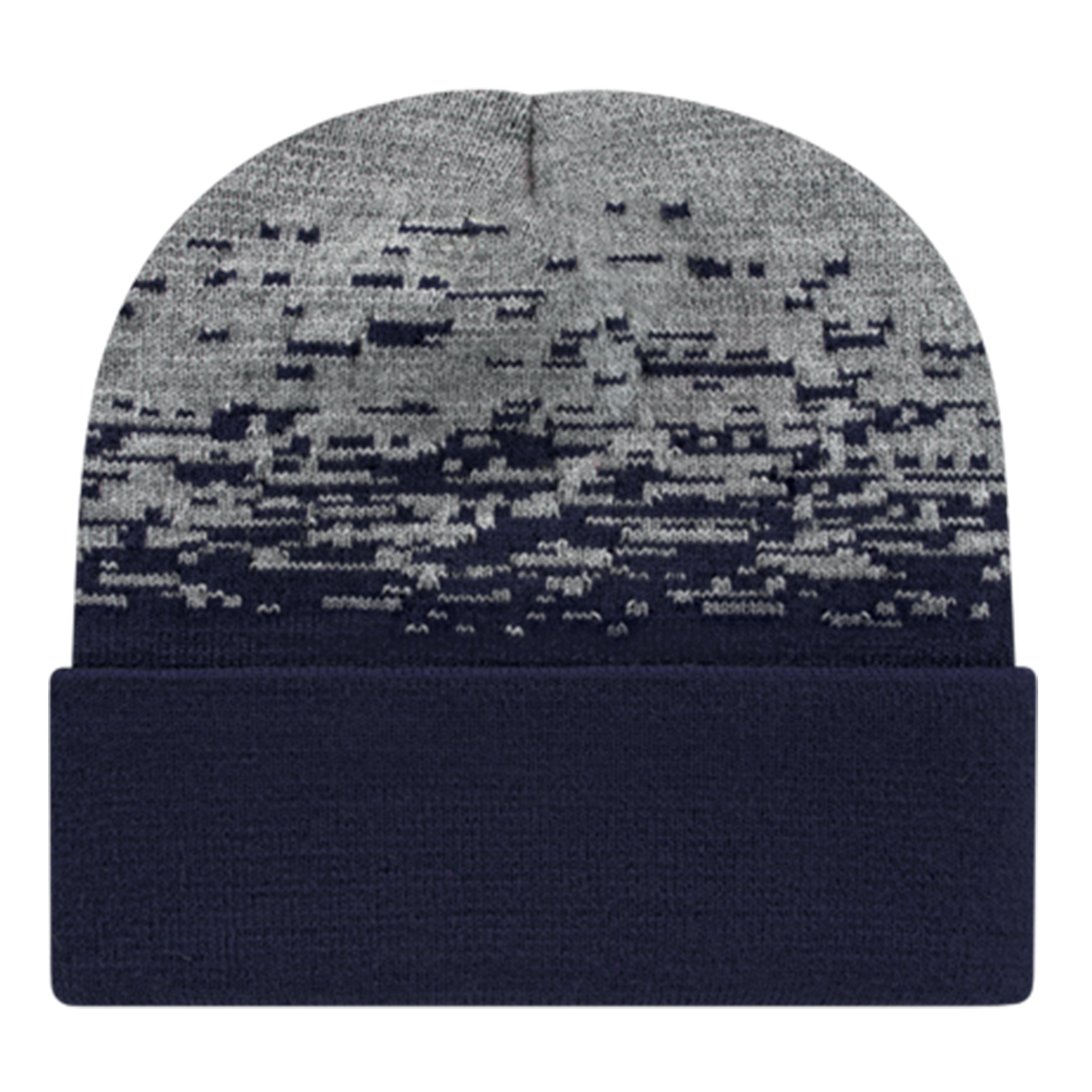 C A Static Pattern Knit Cap With Cuff 19