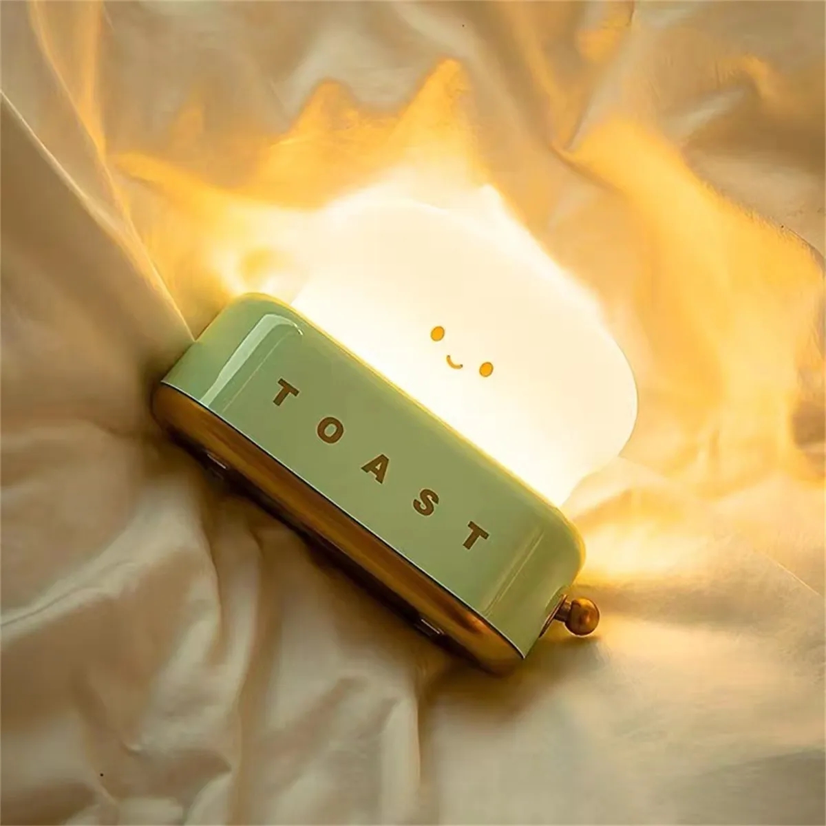 Cute Desk Decor Toaster Lamp Kawaii Night Light 4