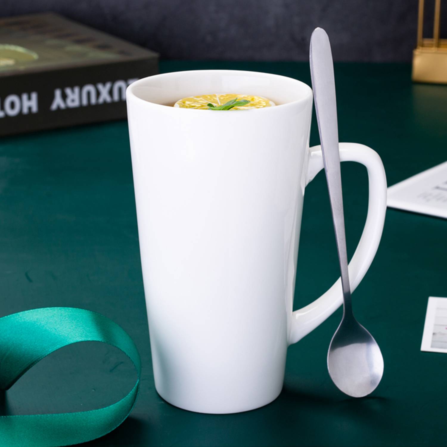 17oz Cone-Shaped Large Capacity Coffee Ceramic Mug 2