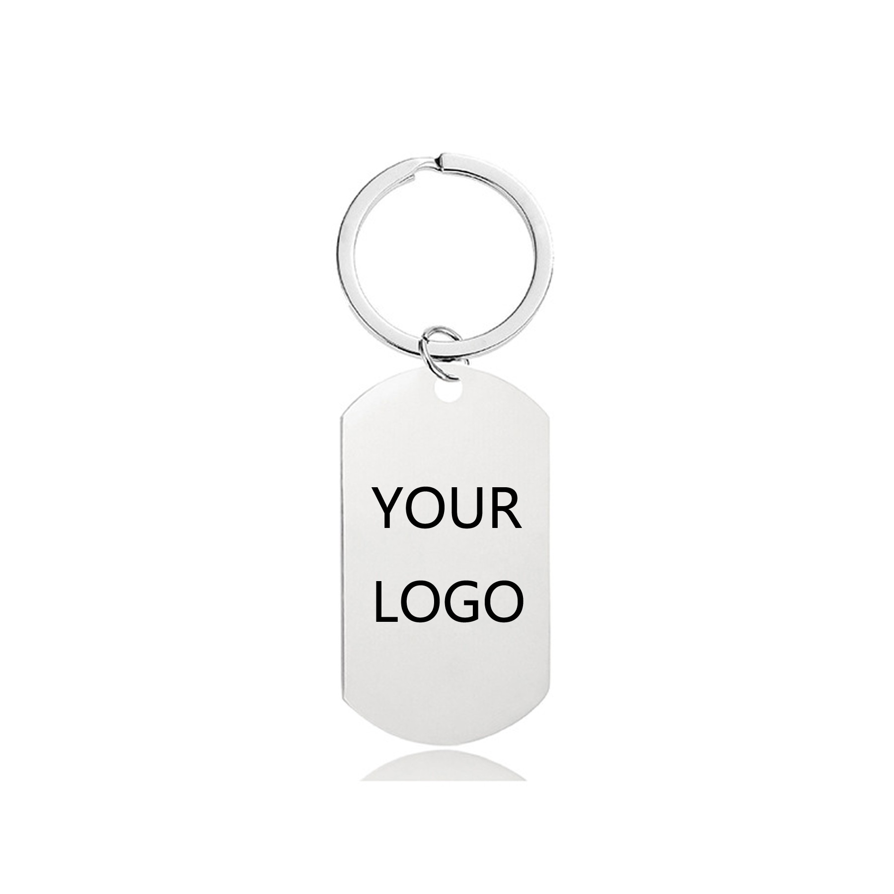 Stainless Steel Silver Dog Tag Key Pendant