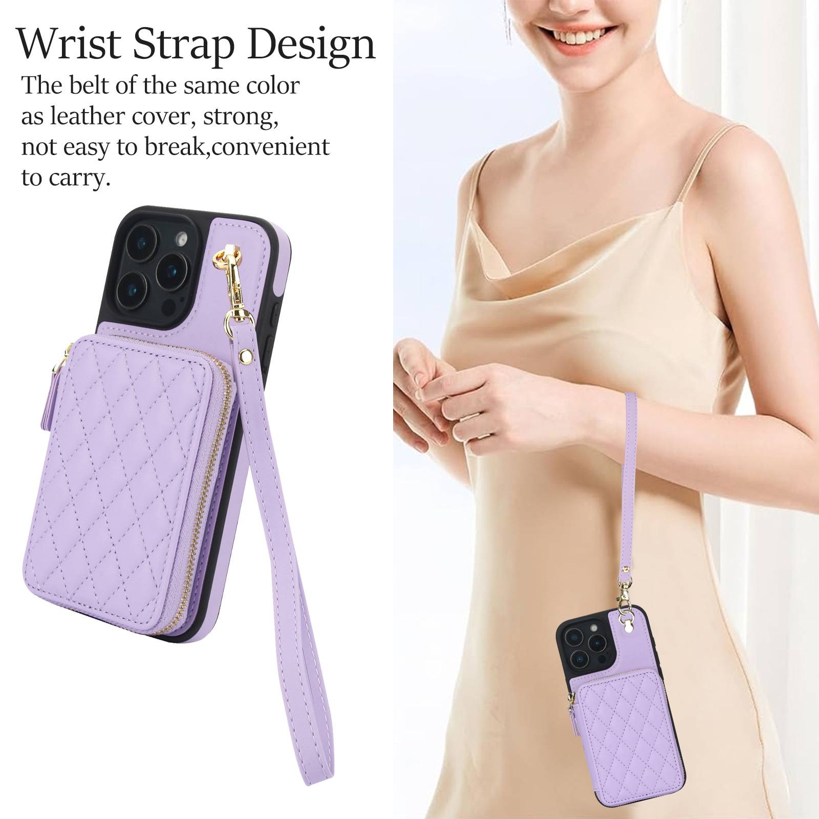 Diagonal Zipper Wallet Phone Protective Case 3