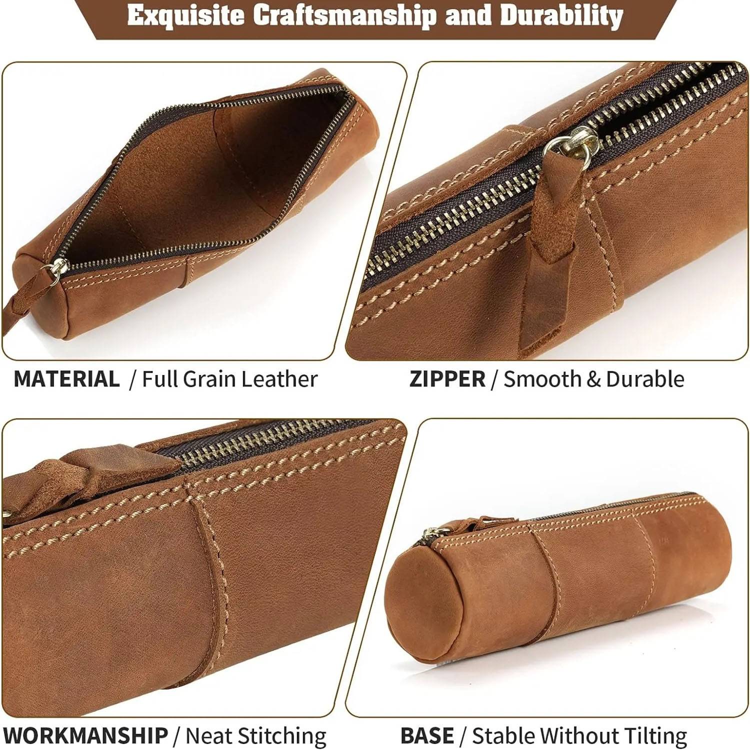 Genuine Leather Pencil Case 5