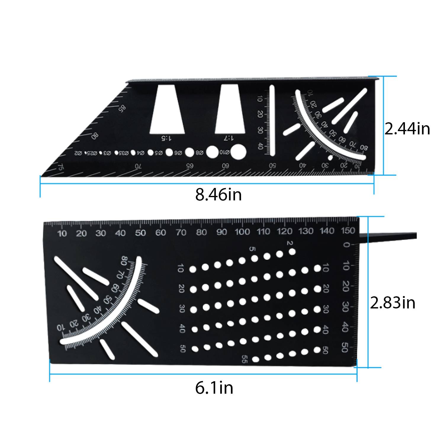Aluminum Alloy Woodworking Square Size Measure Ruler 4