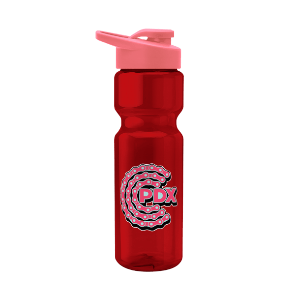 Blazer 28oz Transparent Bike Bottle w/Drink-thru Lid 2450