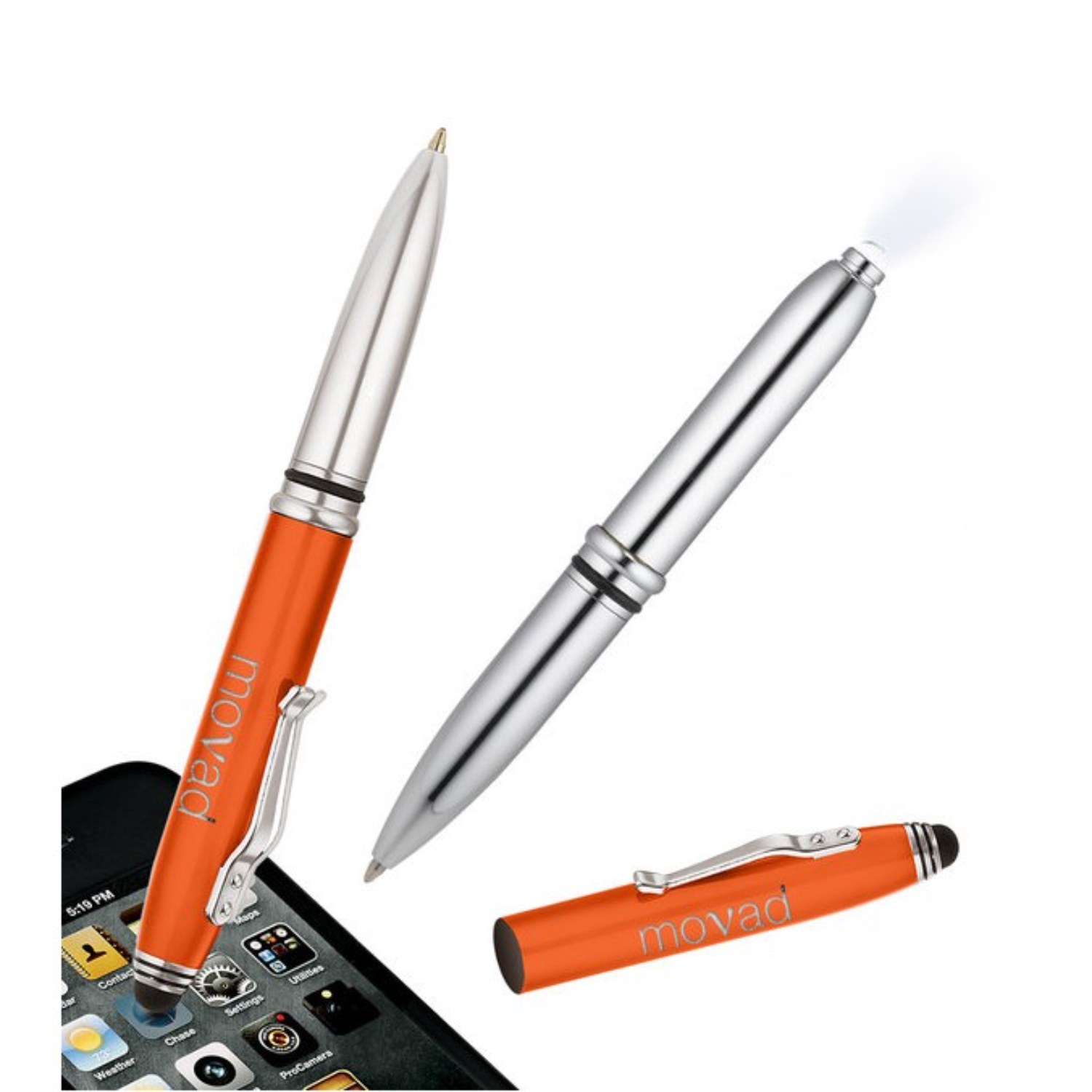 Flashlight and Stylus Metal Pen 30