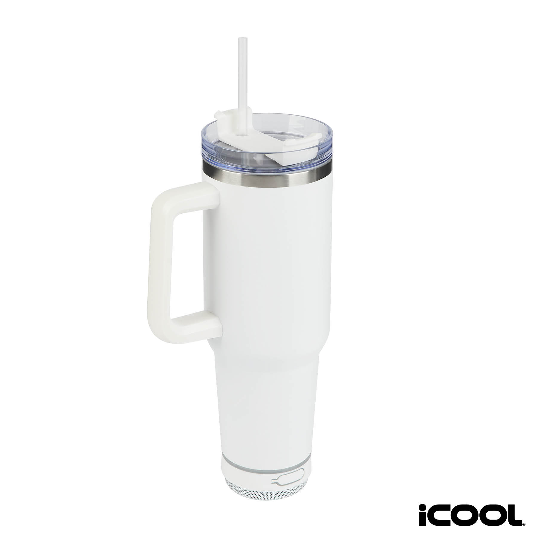 iCOOL® Borrego 40 oz. Double Wall, Stainless Steel Travel Mug with Speaker 7
