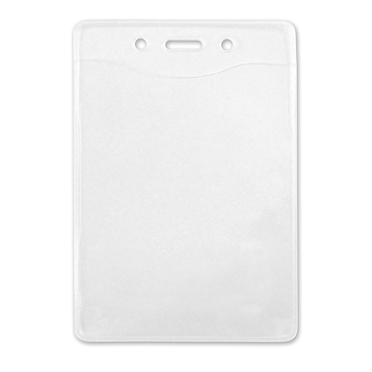 3.27" W x 4.80" H - Vertical PureClear Vinyl Badge Holder (Blank) 1