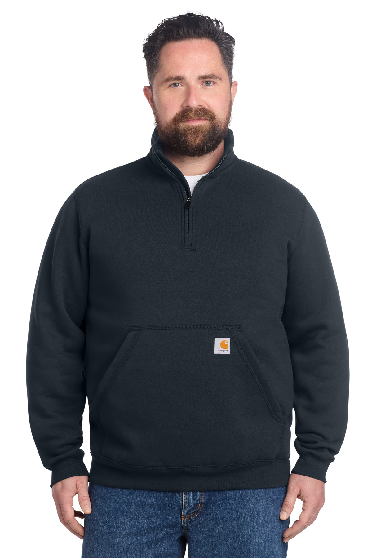 Carhartt Midweight 1/4-Zip Mock Neck Sweatshirt CT105294, custom hoodie or sweatshirt with logo imprint 27