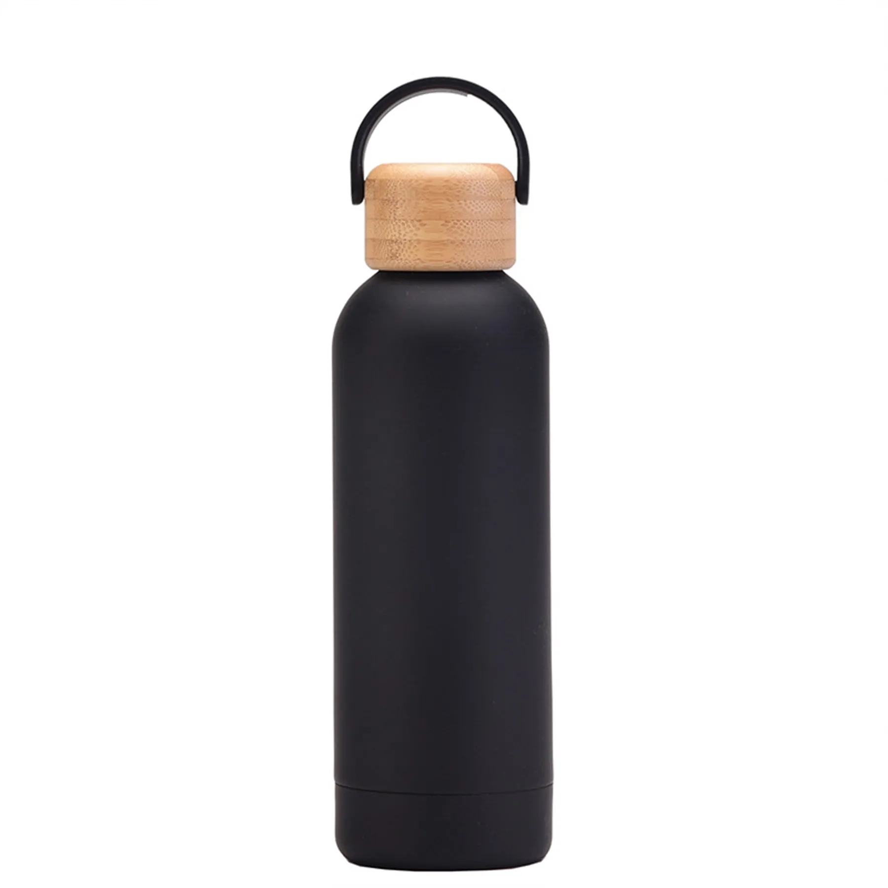 17 Oz Stainless Steel Water Bottle With Bamboo Lid 11