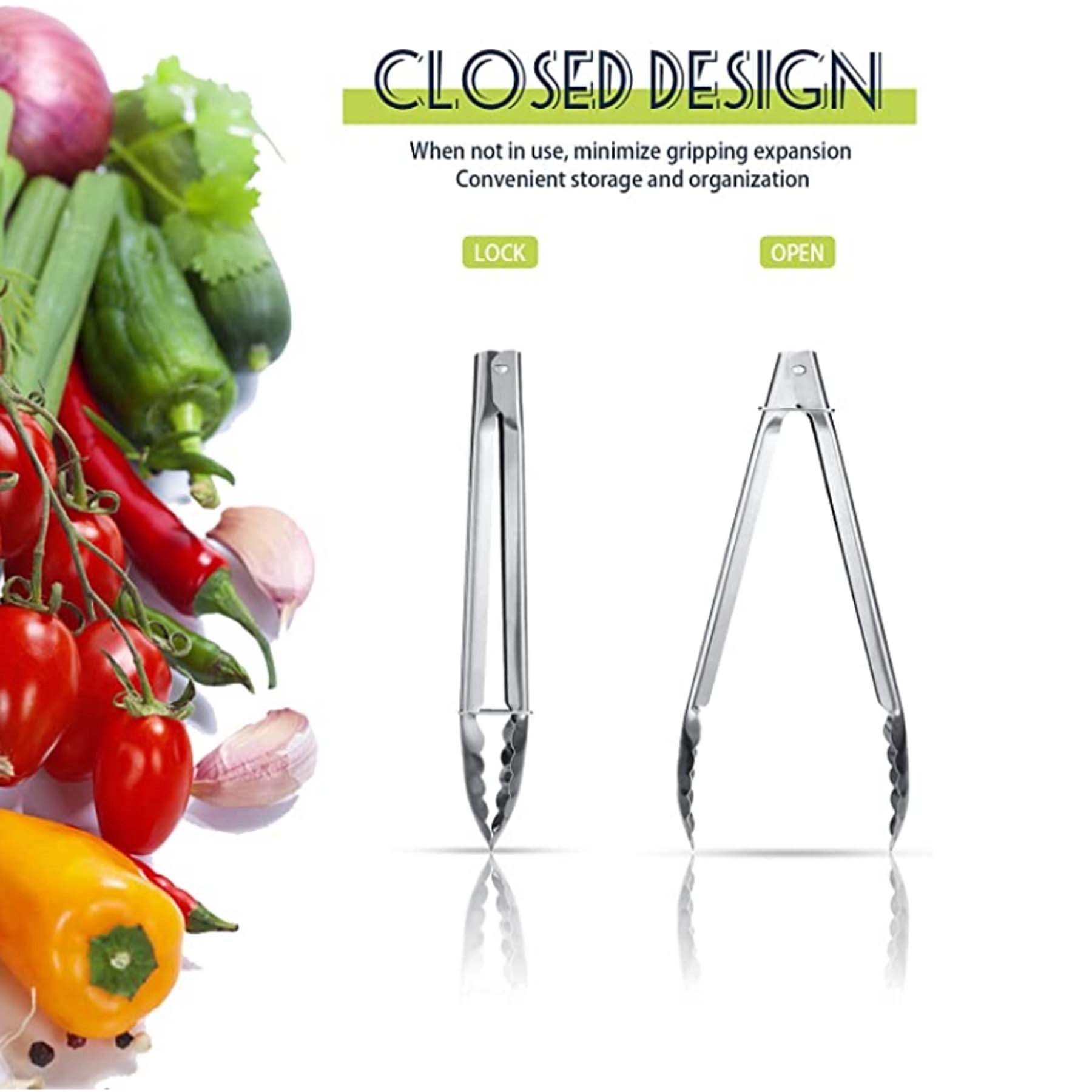 Stainless steel food tongs 1
