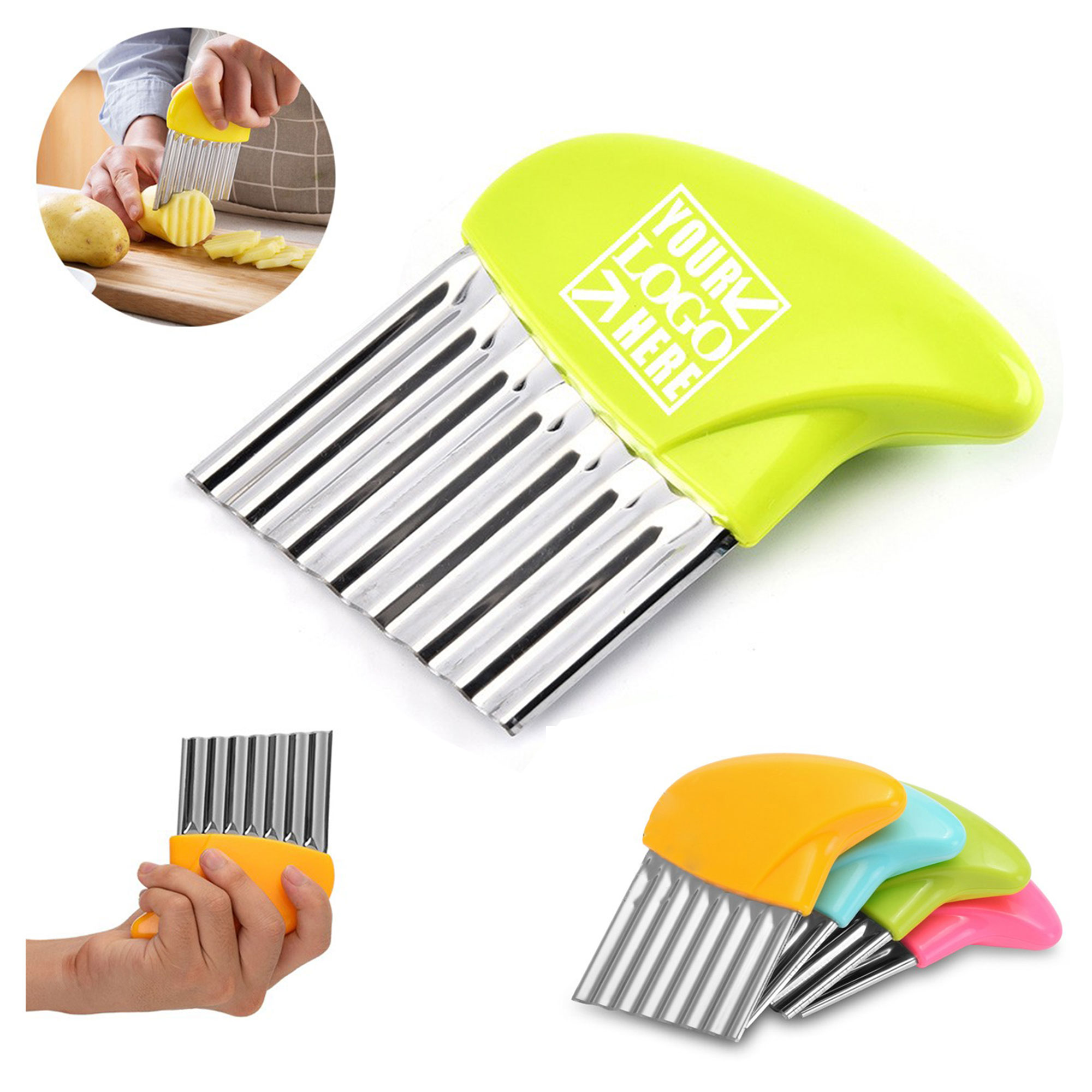 Stainless Steel Crinkle Cutter Potato Slicer 5