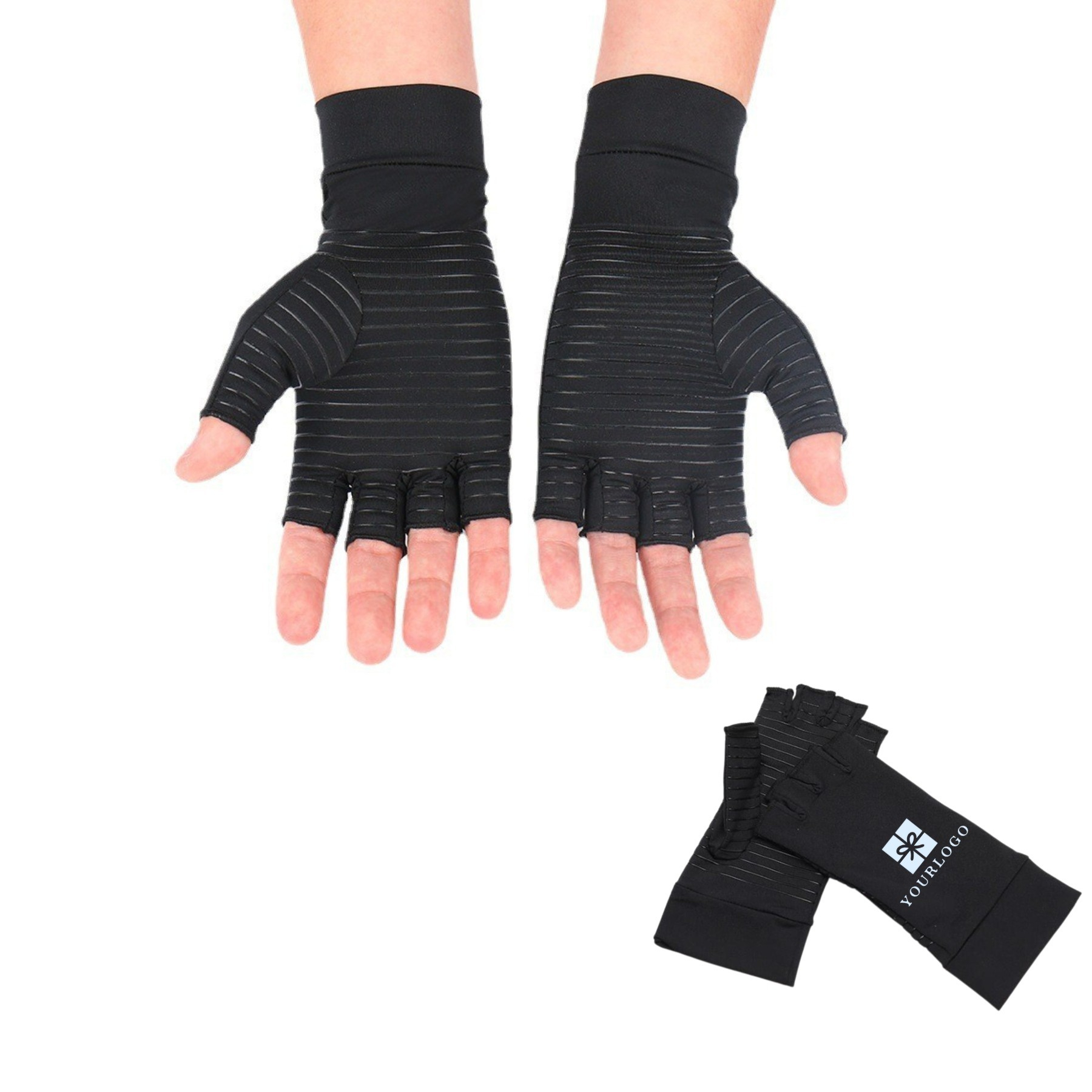Fingerless Arthritis Carpal Tunnel Pain Relief Gloves 2