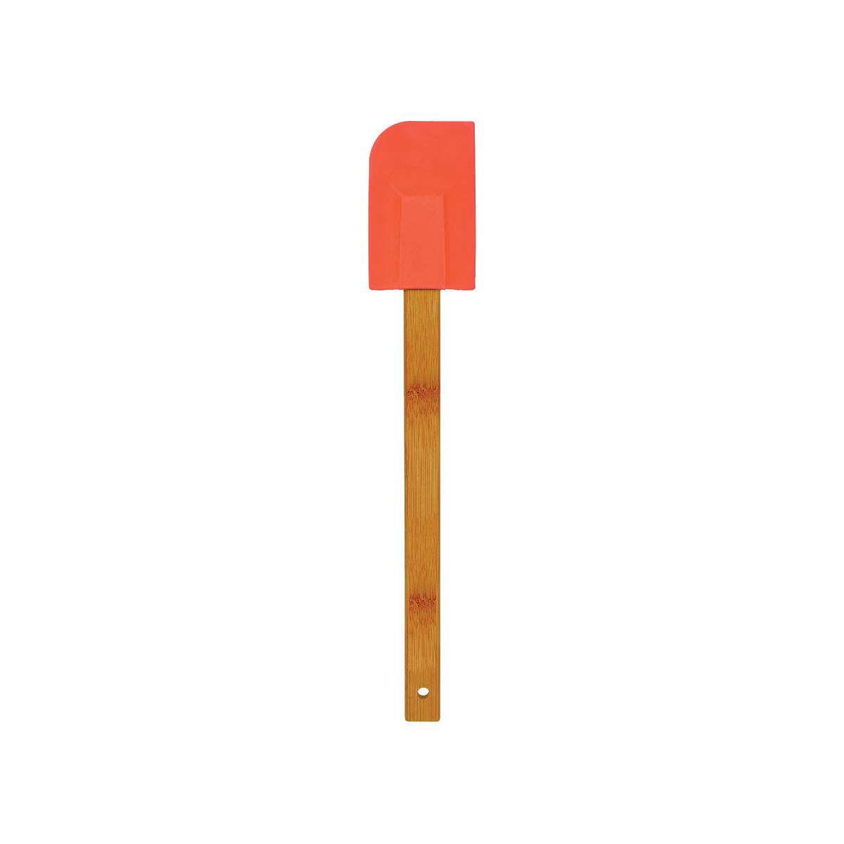 11" Red Silicone Spatula w/ Bamboo Handle 3