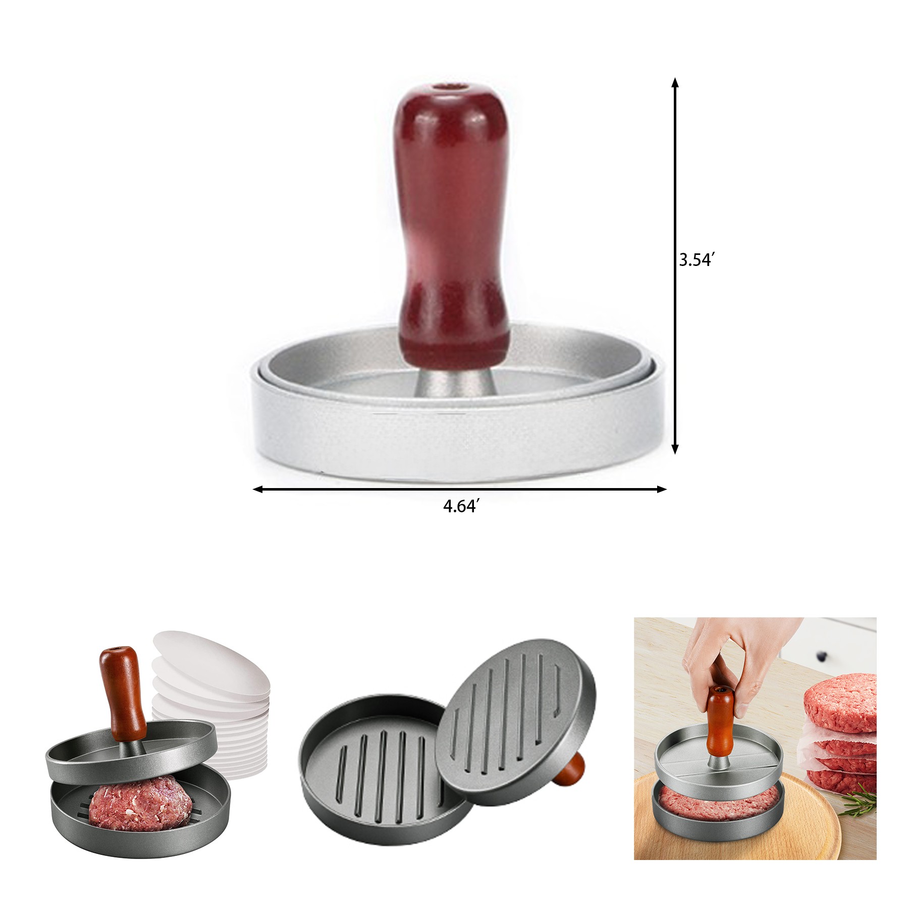 Stainless Steel Press Patty Maker 3