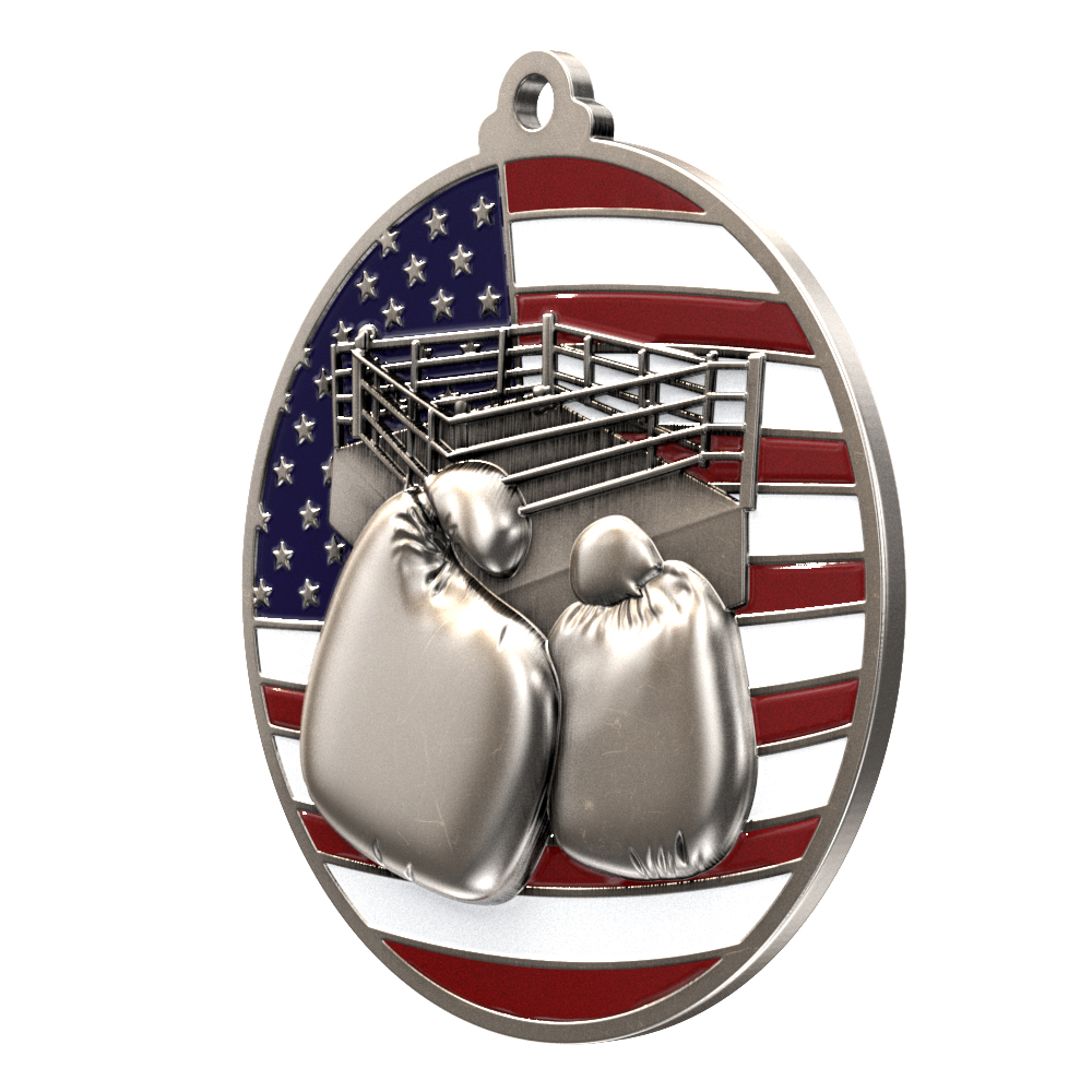 Boxing Patriotic Medallion (2-3/4") 2