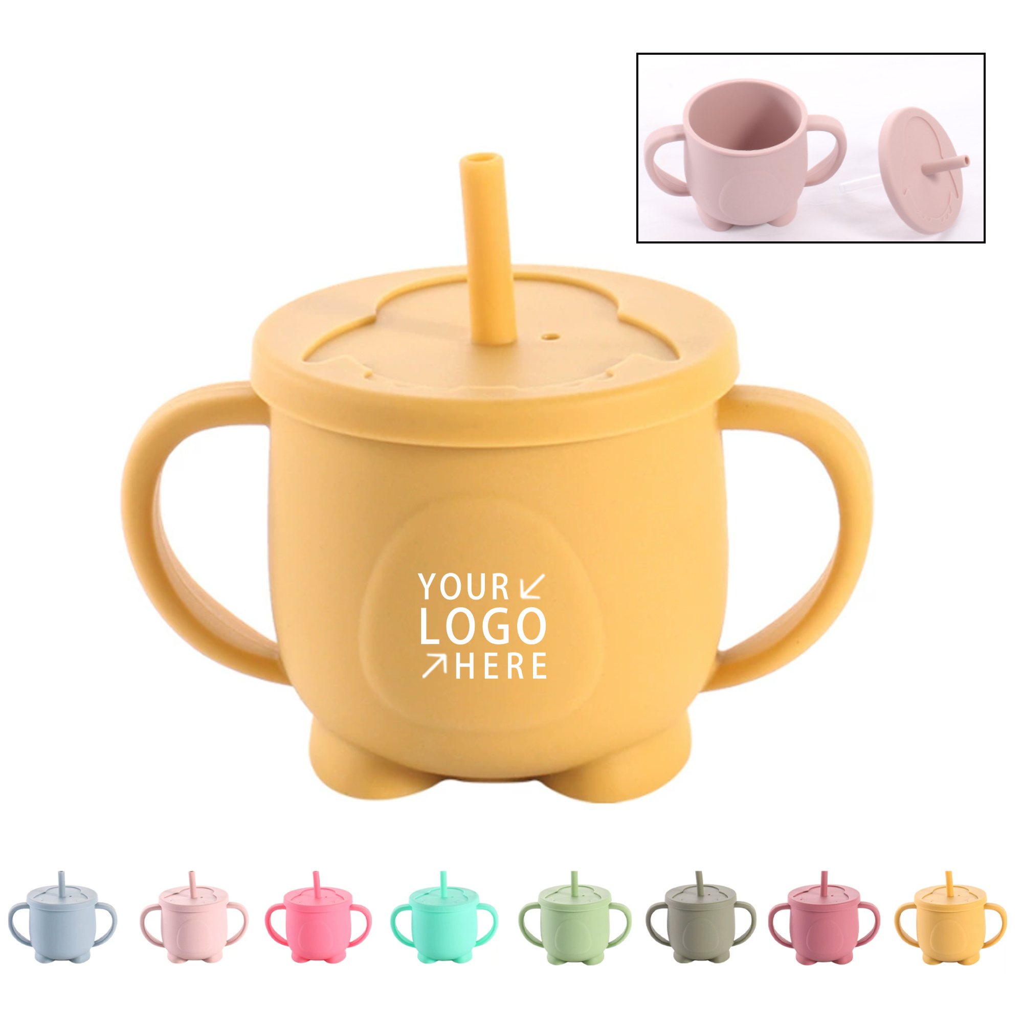 Baby Silicone Straw Cup 2