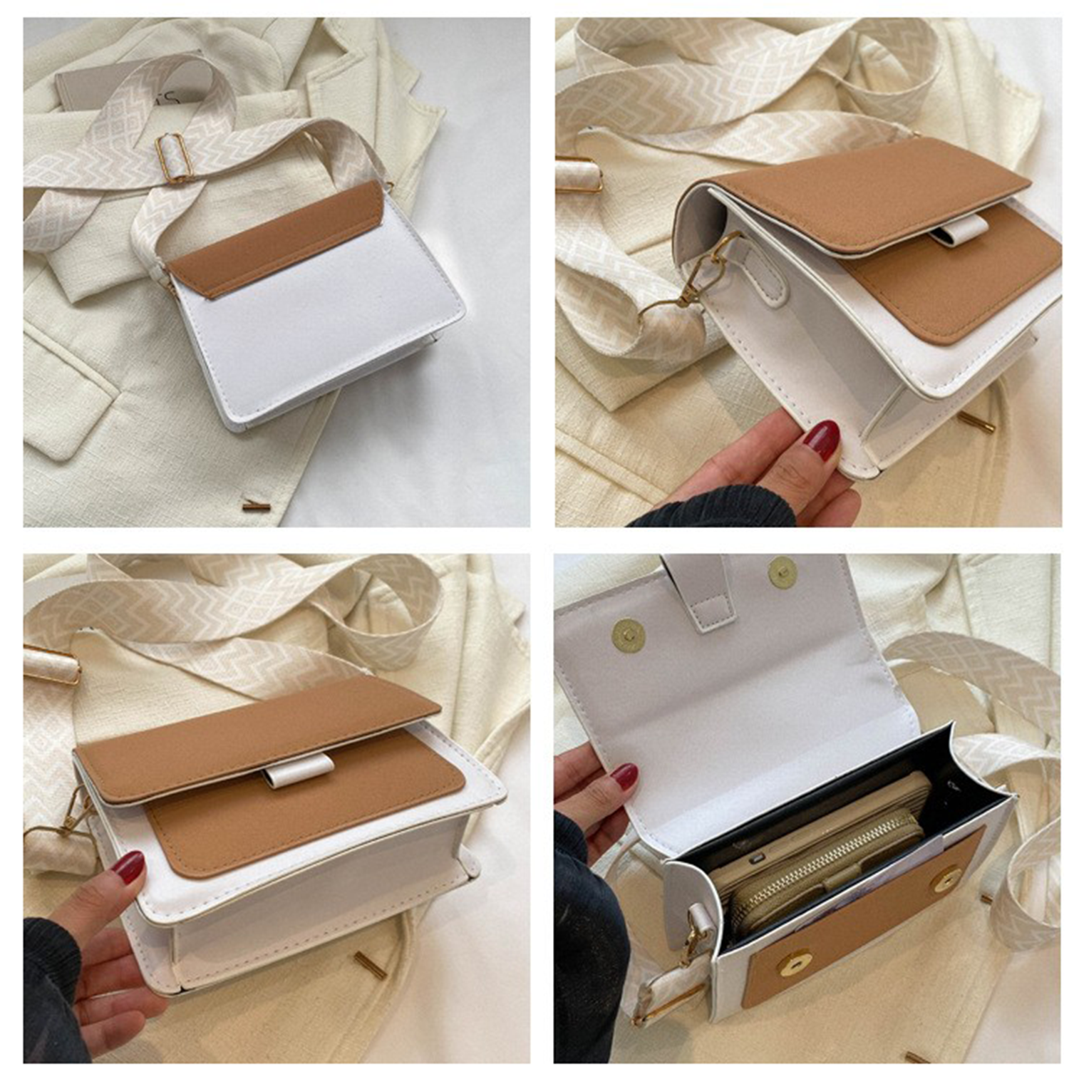 PU Leather Square Shoulder Crossbody Bag 9