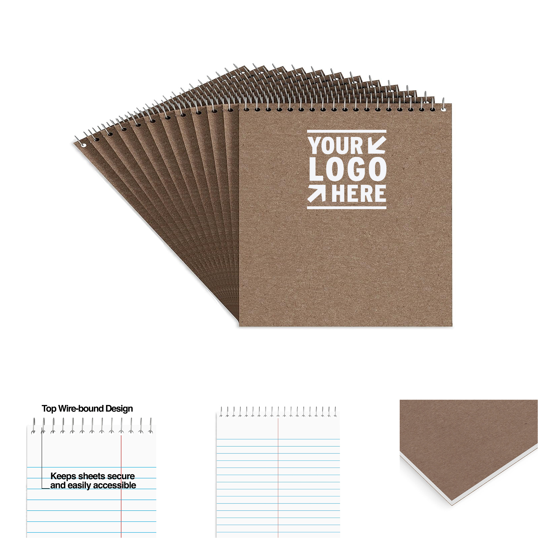 6" x 9" Gregg Ruled White 80 Sheets Recycled Steno Book 1