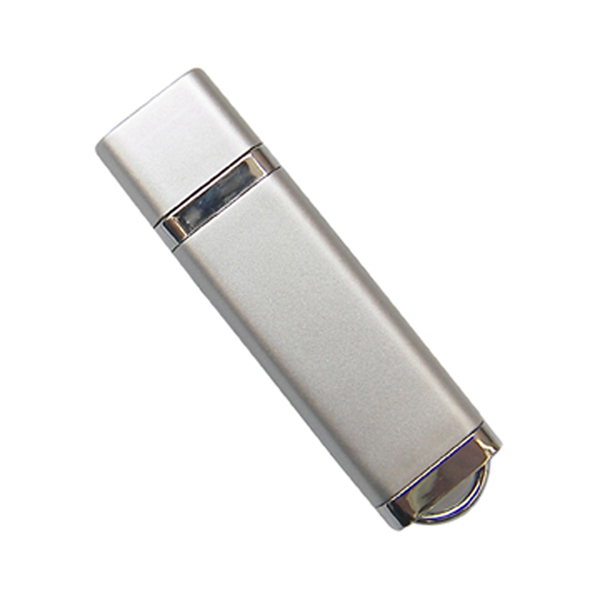 Rectangle Plastic USB Drive w/ Silver Trim 12