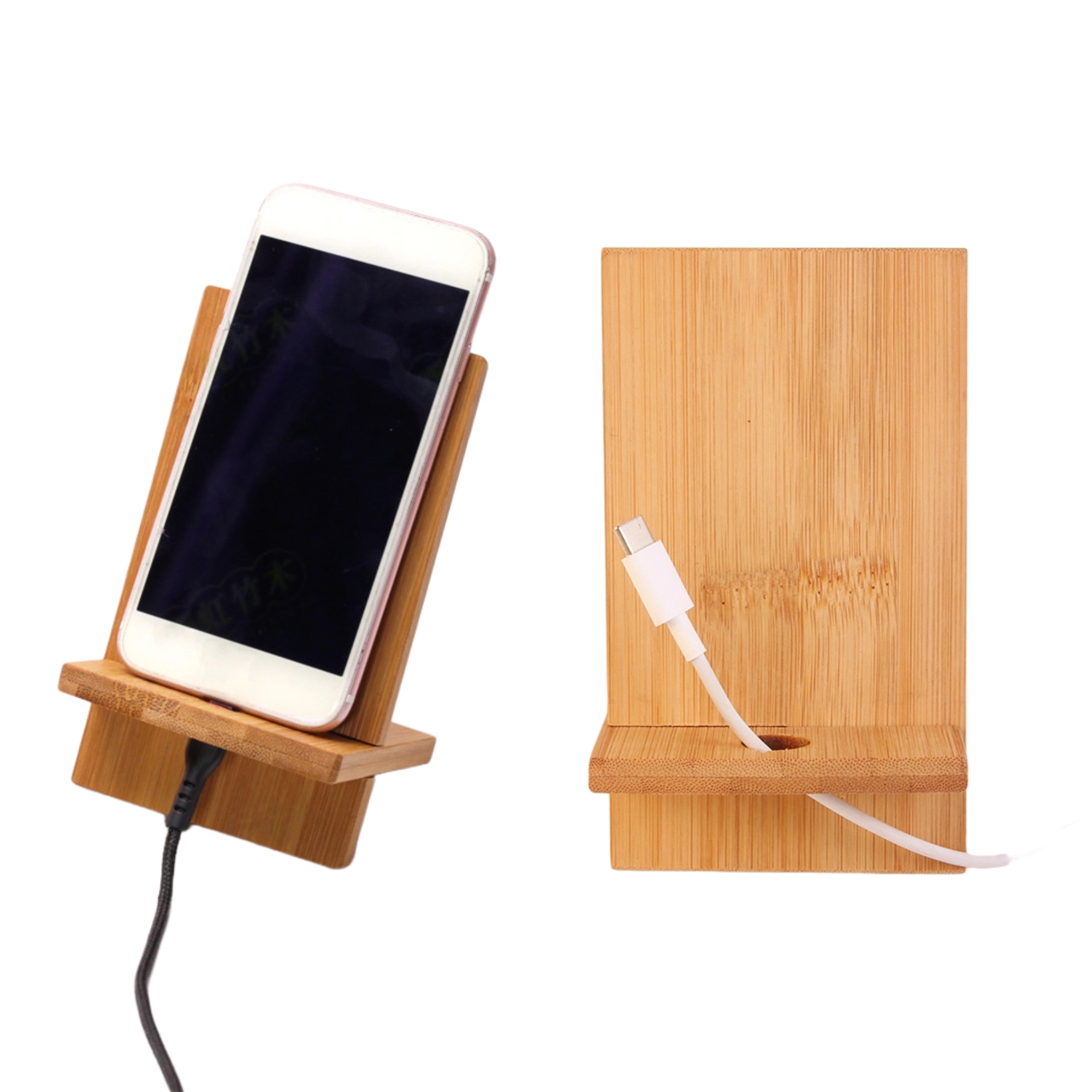 Bamboo Wood Phone Stand 4