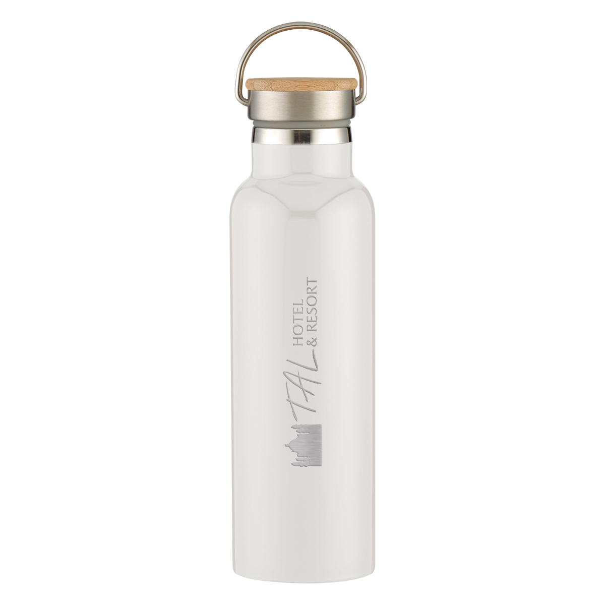 21 Oz. Tipton Recycled Stainless Steel Bottle With Bamboo Lid, custom water bottle with logo imprint 8