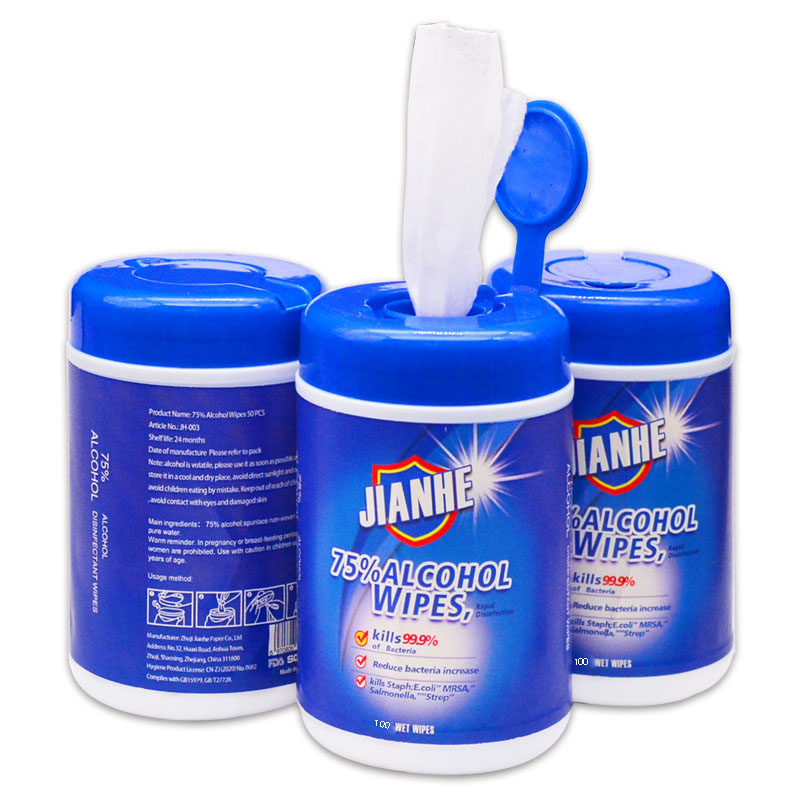 100 Pieces Hand Sanitizer Wipe in Canister 1