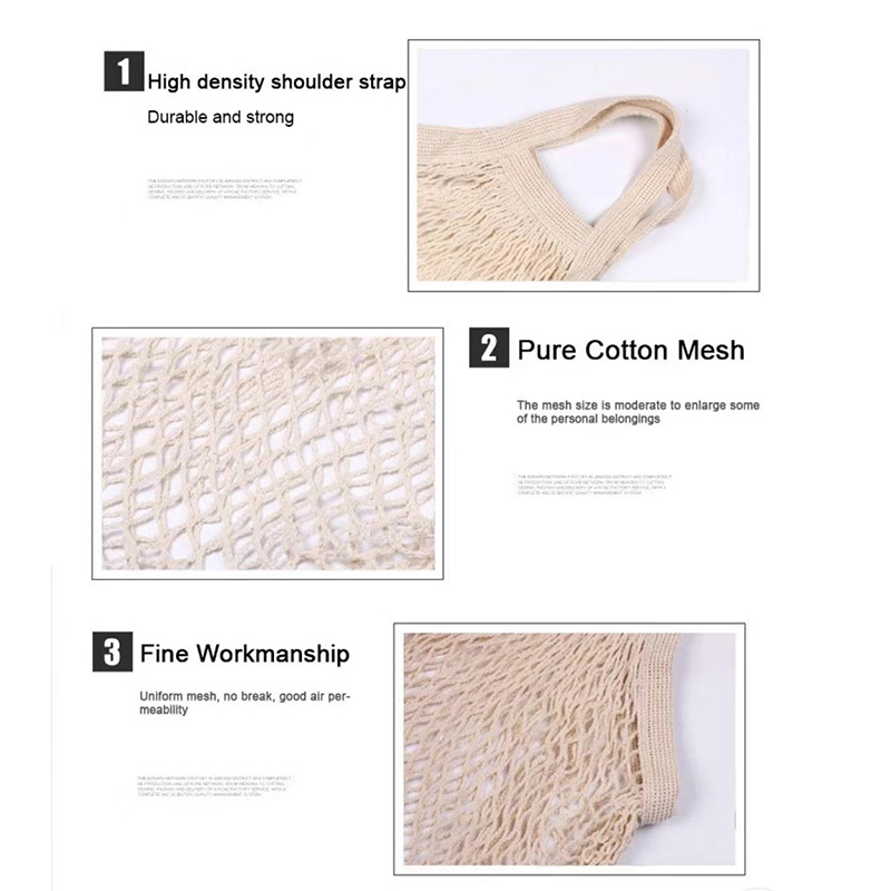 Short Handle Eco Market Shopping Net Handbag 4