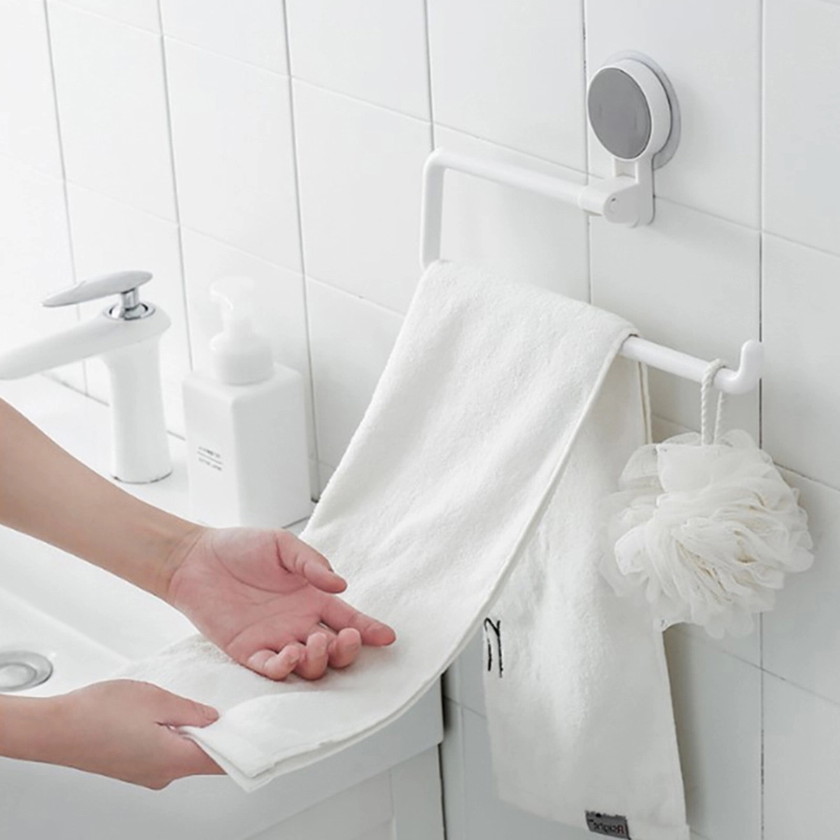 Multi-function Tissue Roll Holder and Towel Bar 4