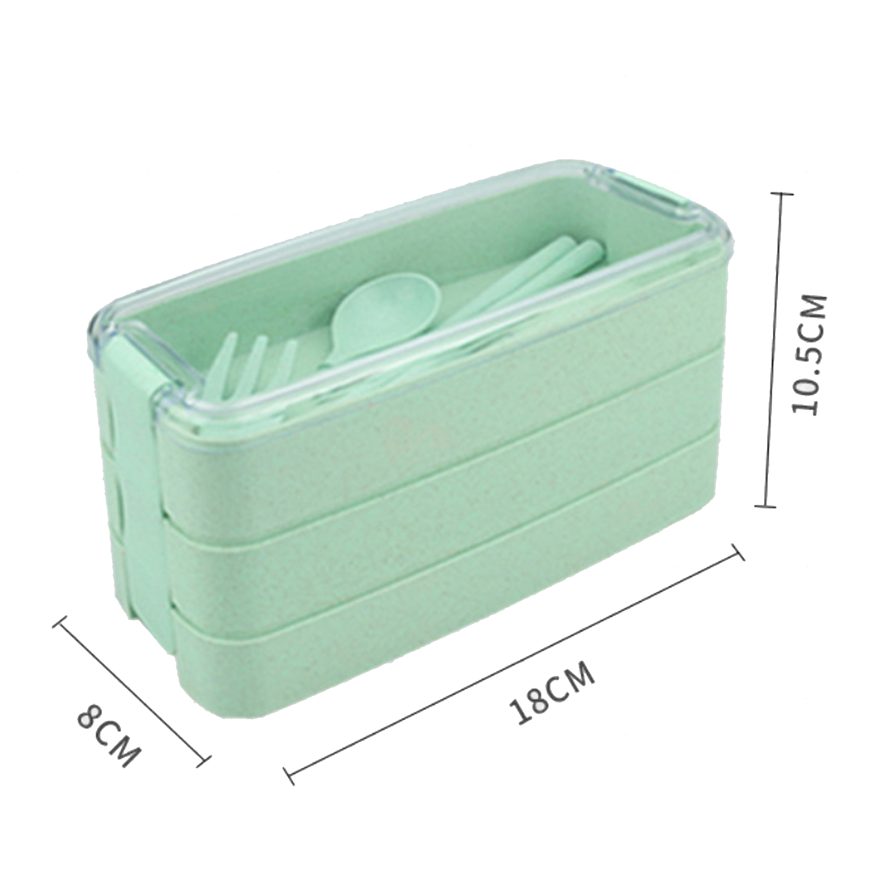 3-Layer Wheat Straw Lunch Bento Box 2