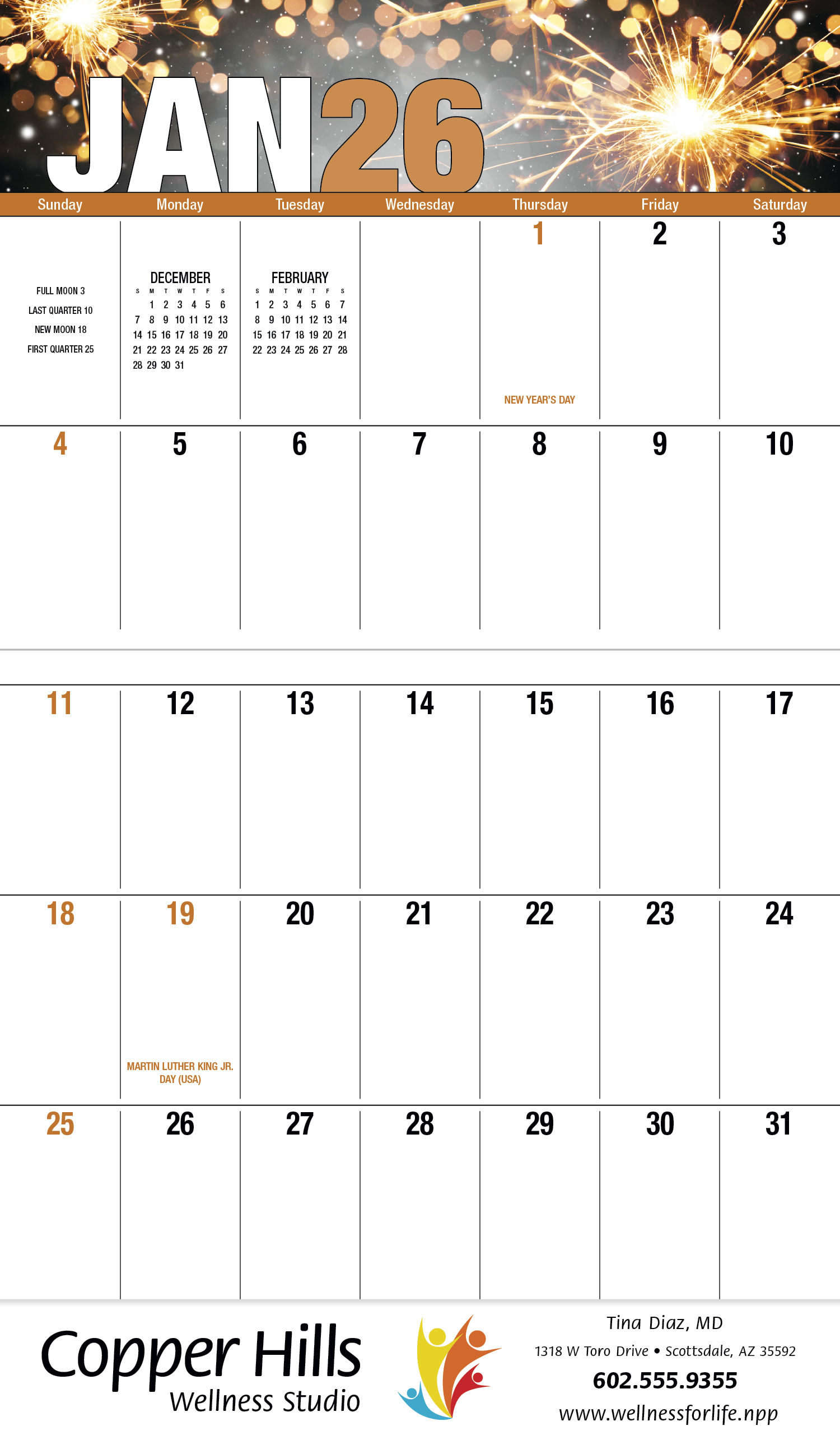 Good Value™ Seasonal Expressions Big Block - Stapled Calendar 38