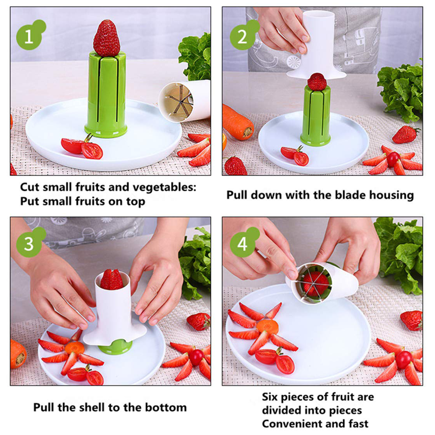Multi-Function Stainless Steel Manual Fruit/Veggie Slicer 4