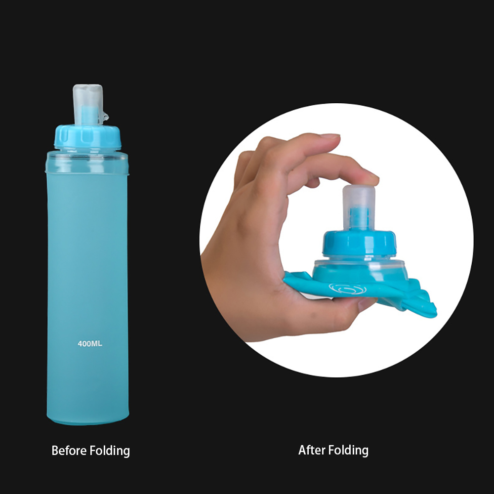 13Oz Reusable Collapsible TPU Outdoor Sports Water Bag 4