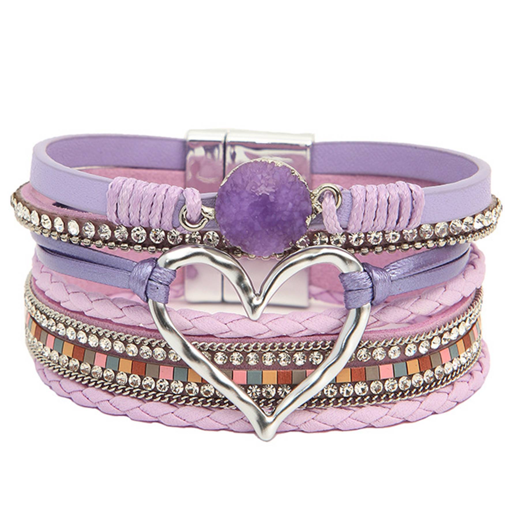 PU Hand-woven bracelet in multi-layered leather 2