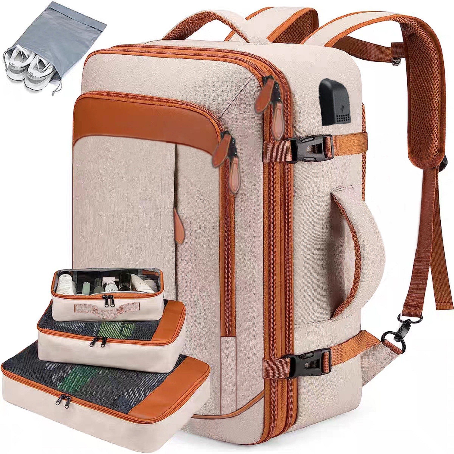 5 Pack Extra Large 40L Flight Approved Travel Backpack 4