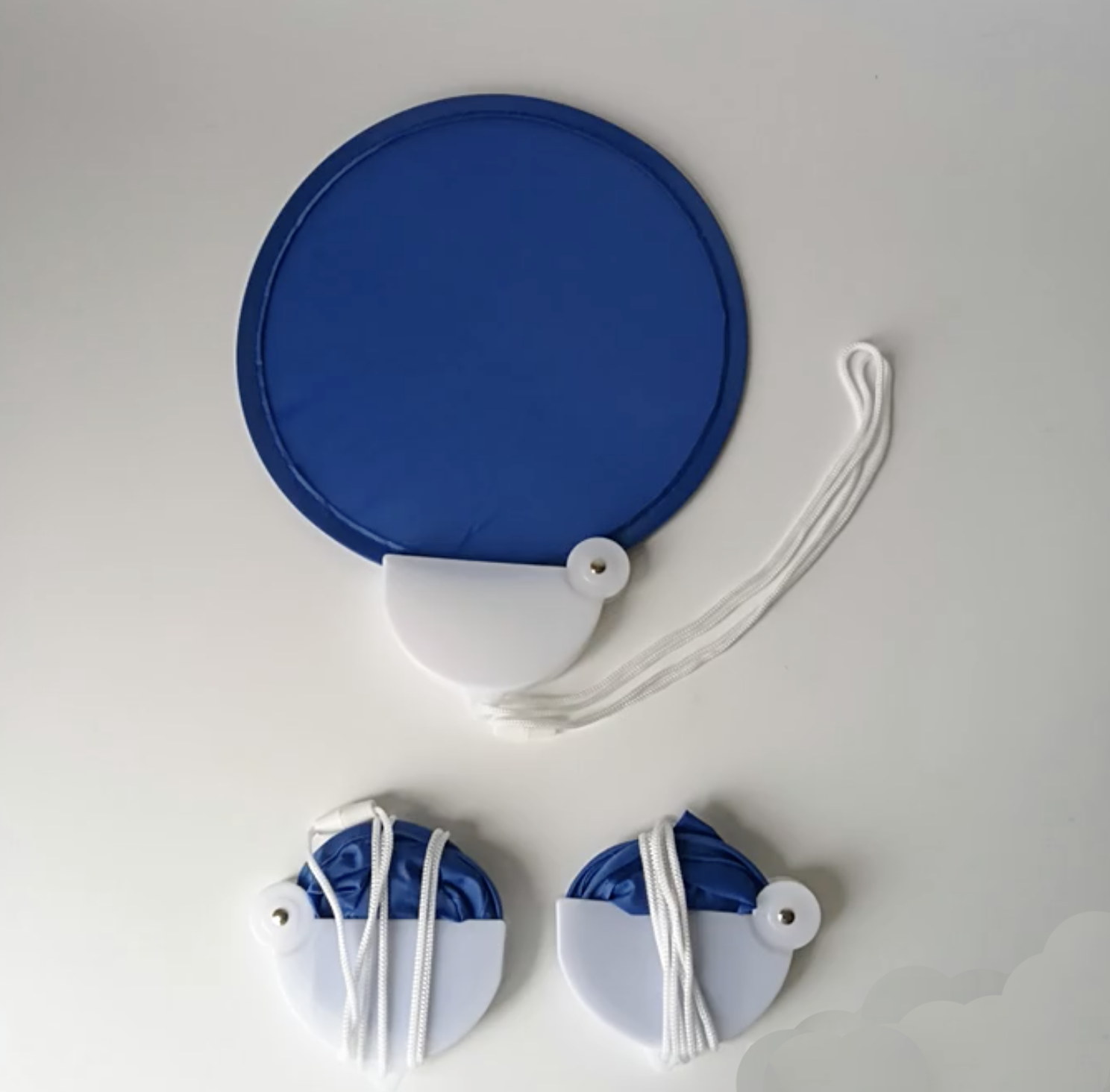 Foldable Round Fan with Handle & lanyard 5