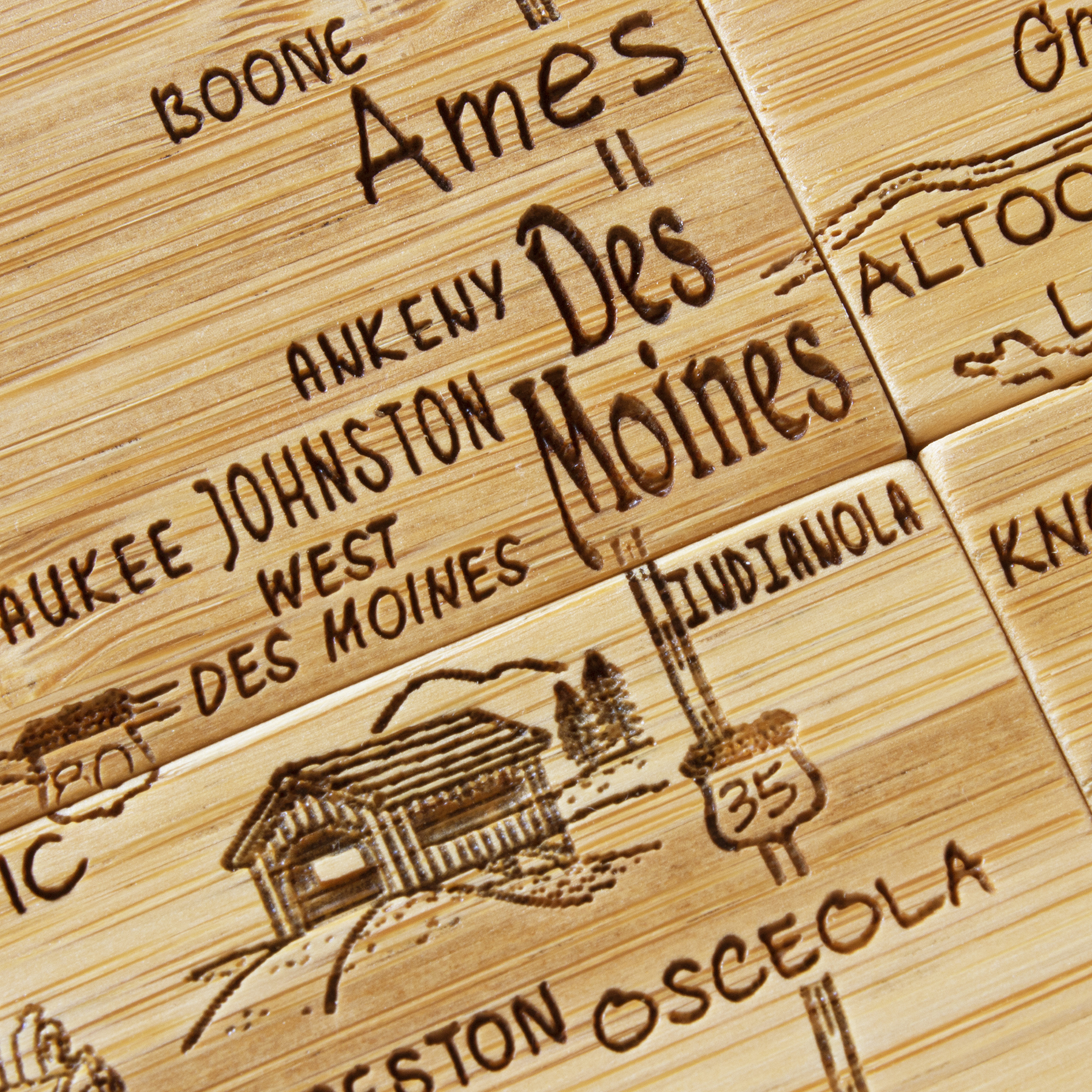 Iowa Puzzle Coaster Set 5