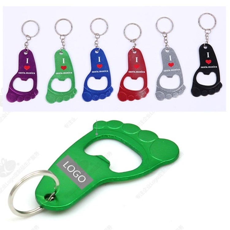 Foot Shaped Bottle Opener With Keychain 2