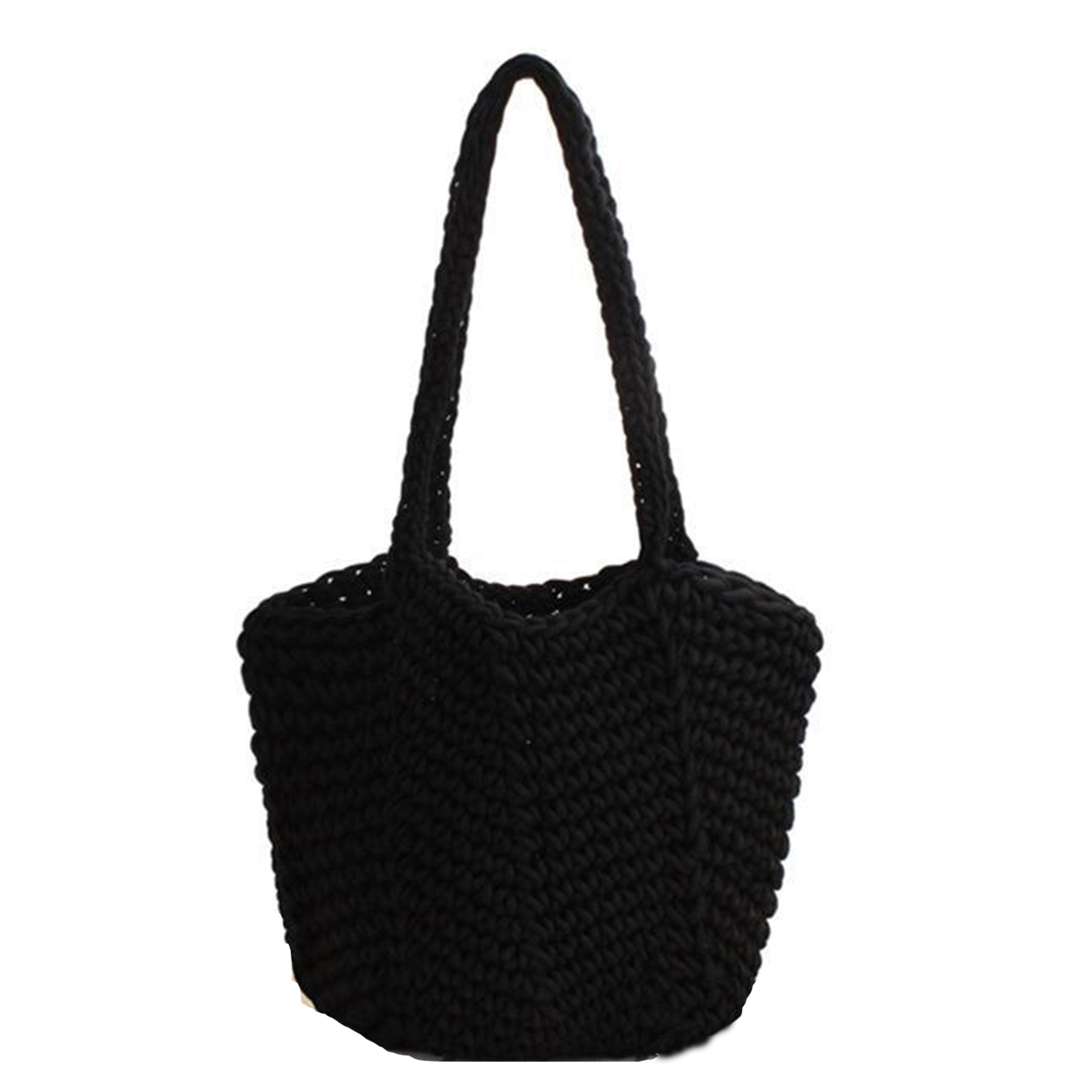 Jute Women Cotton Knitted Tote Bag Mesh Beach Bag, custom tote bag with logo imprint 4