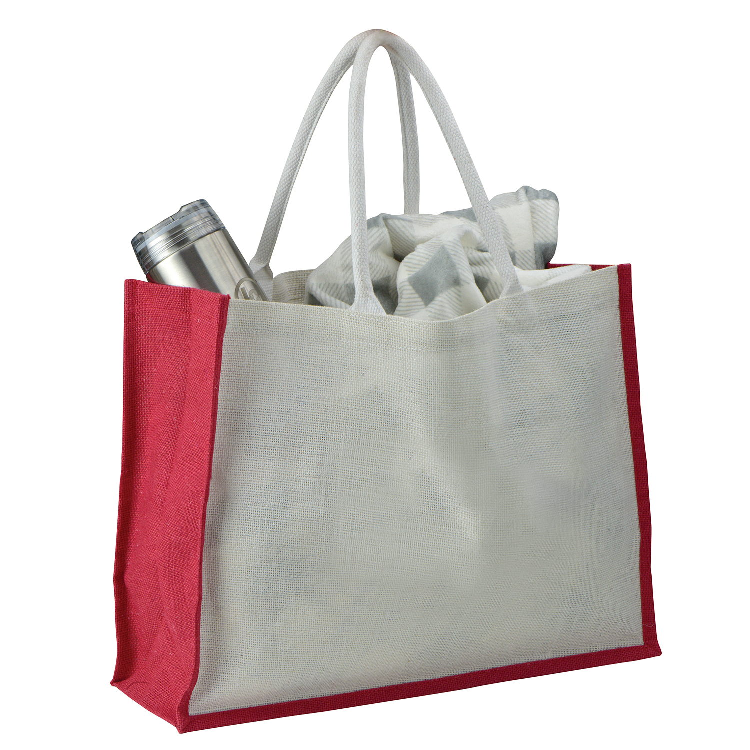 Jute Shopping Bag, custom tote bag with logo imprint 3