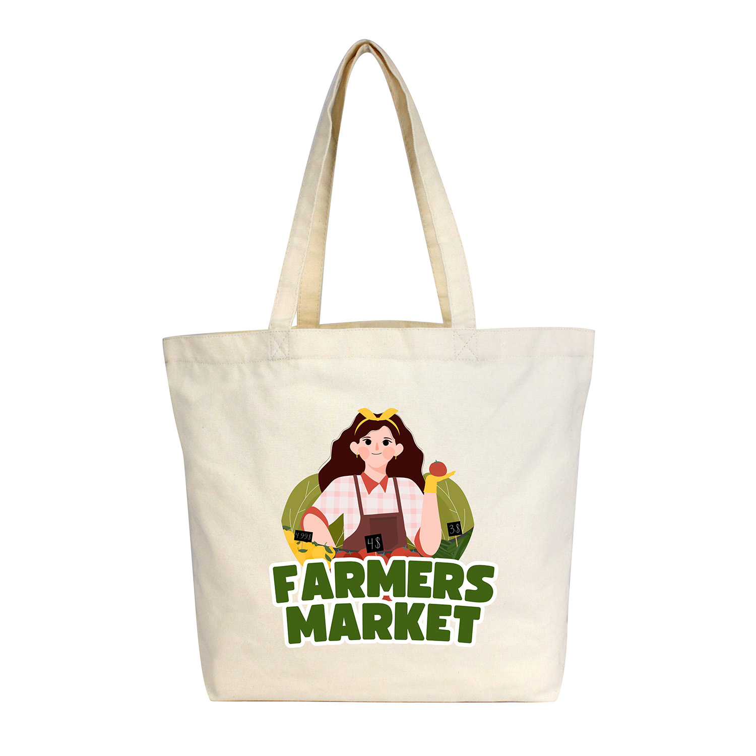 Large Cotton Canvas Tote, custom tote bag with logo imprint 3