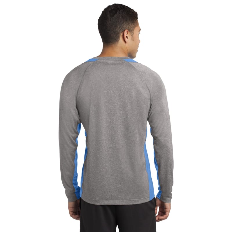 Sport-Tek Long Sleeve Heather Colorblock Contender Tee. 28