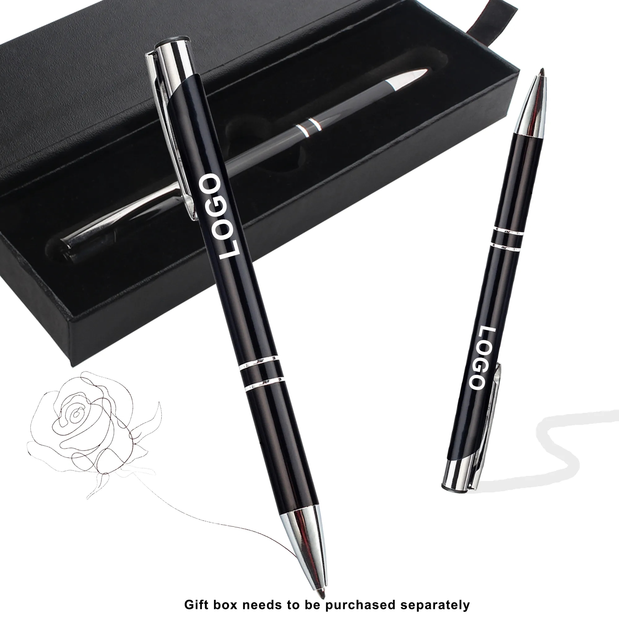 Matte Finish Aluminum Ballpoint Pen with Logo 4