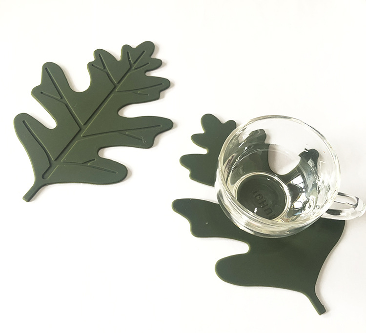Green Oak Leaf Coasters 7