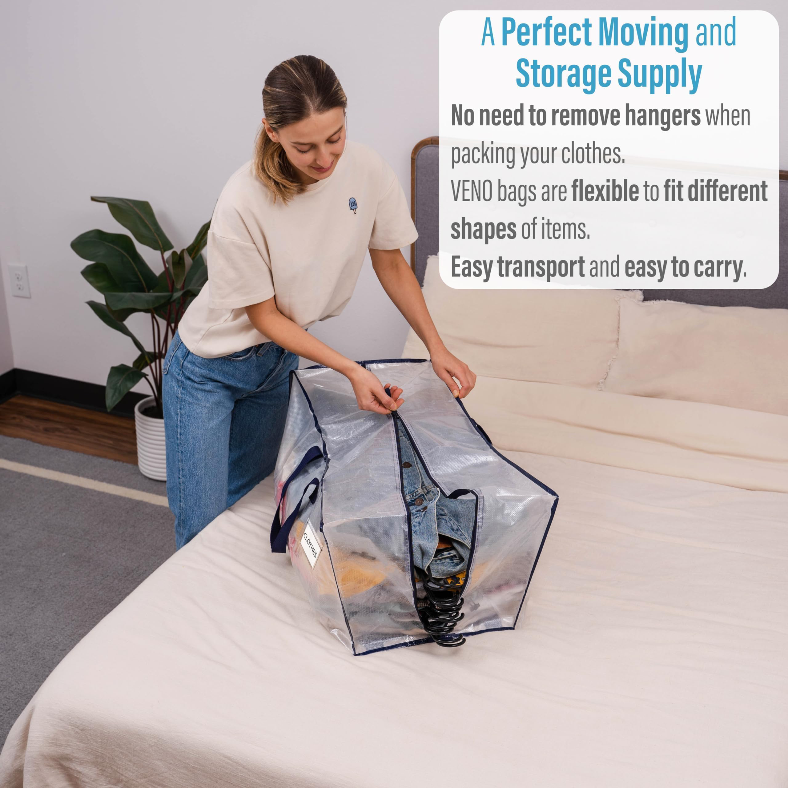 Plastic Transparent Hand Luggage Bag 4