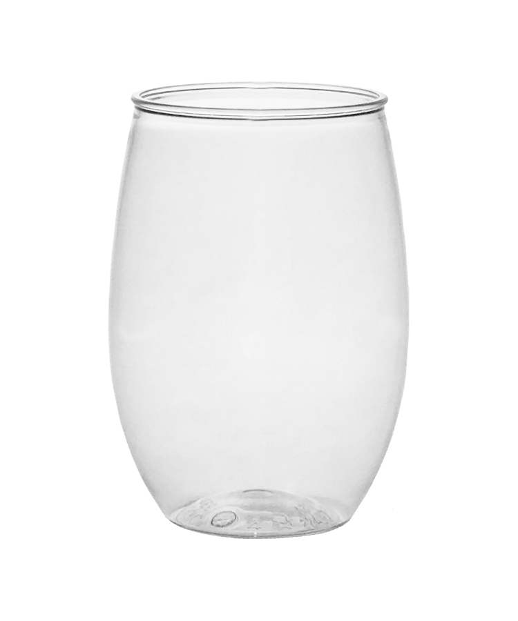 Union Printed - Made in USA 16 oz PET Wine Glass - 1 Color Logo 2