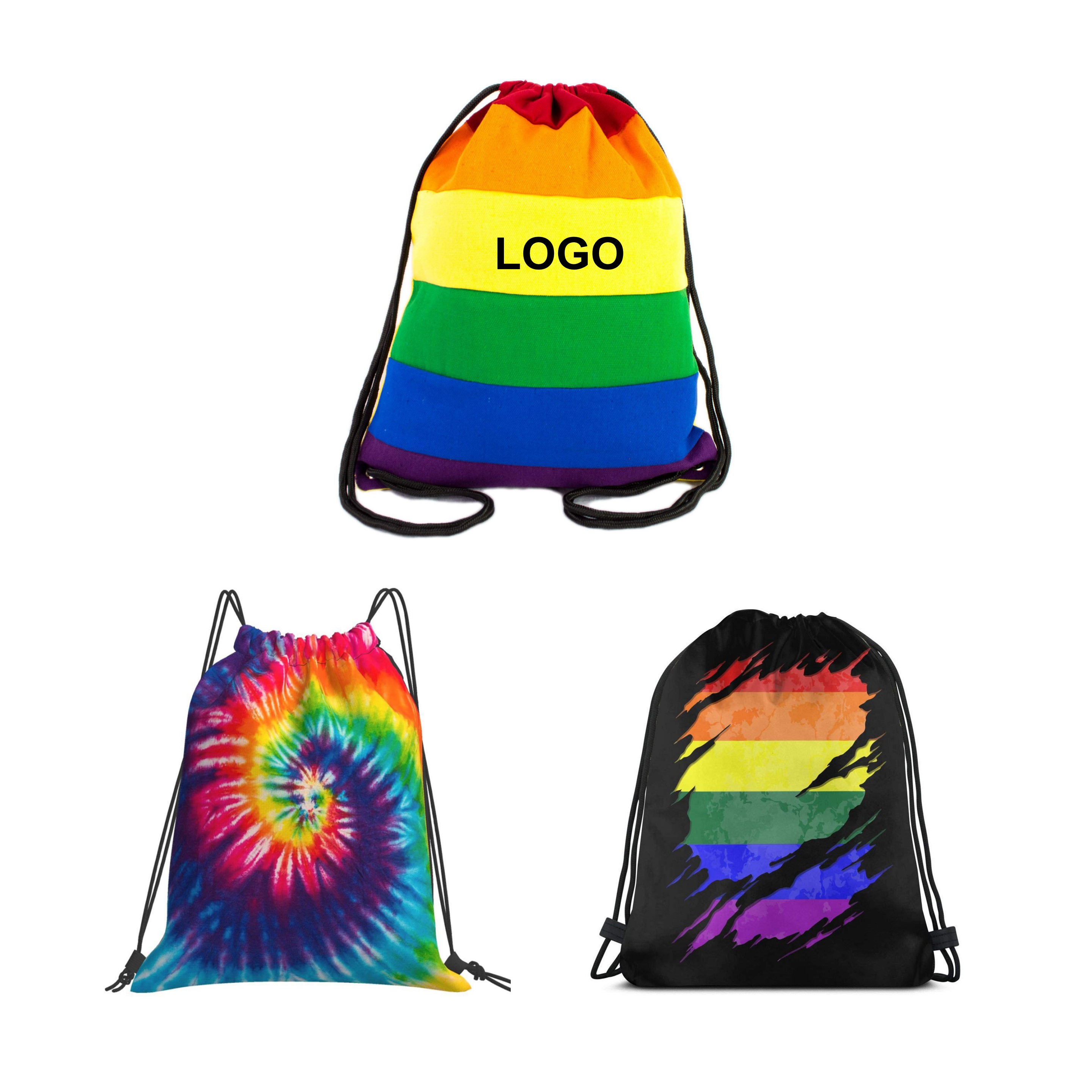 Rainbow Drawstring Bag (direct import) 2
